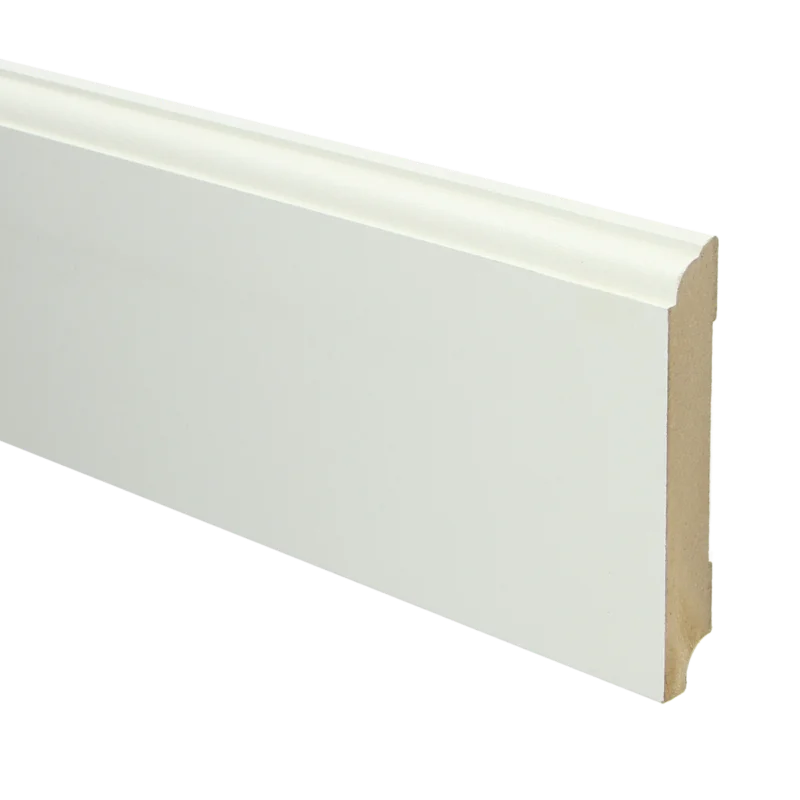 Beperkt Aanbod MDF Eigentijdse Plint 115x18 RAL 9010 Zuiver Wit 16016